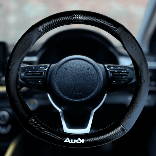 Couvre volant en fibre de carbone audi noir s line