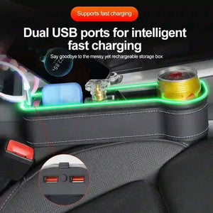 Boîte rangement siège avant chargement rapides prises USB