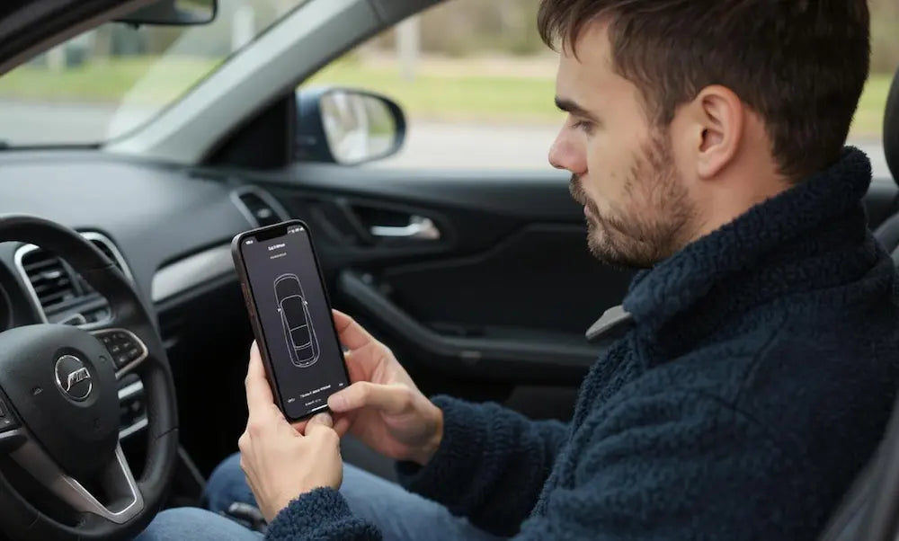 homme voiture occasion application smartphone diagnostic occasion