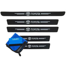 Protection coffre  portière seuil de porte insigne toyota blanc corolla  voiture microfibre raclette