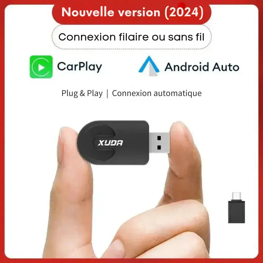 Adaptateur USB sans fil CarPlay & Android Auto