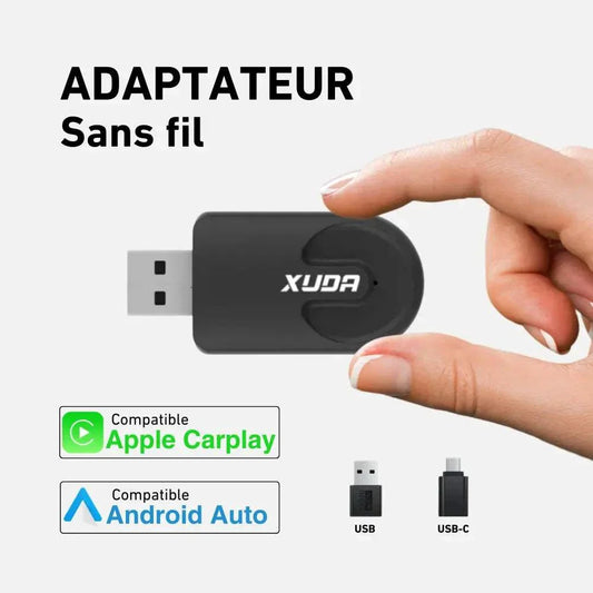 Dongle sans fil carplay android auto usb usb-c compatible