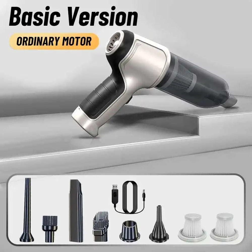 Aspirateur Voiture Sans Fil 4 En 1 - 9500PA, Batterie 3600mAh - Portable, Avec Accessoires - Pour Maison, Canapé, Auto