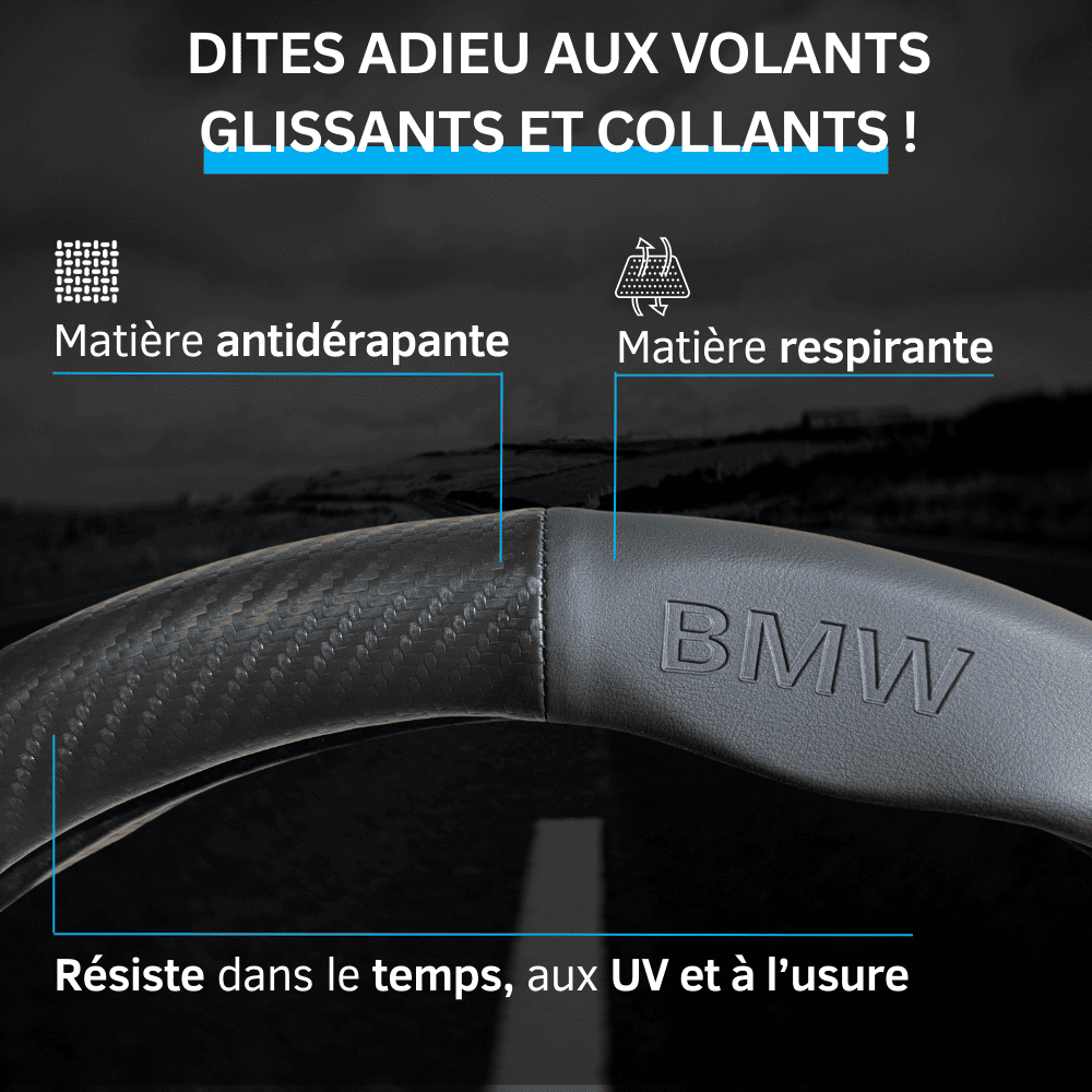 Couvre volant BMW en fibre de carbone