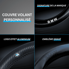 Couvre volant BMW en fibre de carbone