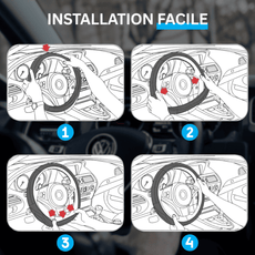 installation facile rapide couvre volant BMW elastique sans coutures