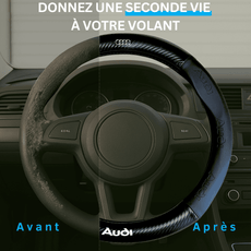 Couvre volant Audi en fibre de carbone
