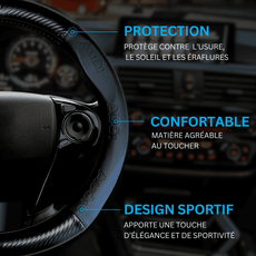 Couvre volant Audi en fibre de carbone