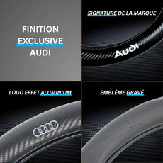 Couvre Volant Audi – Simili Cuir Effet Fibre de Carbone | Confort, Grip Antidérapant & Rénovation