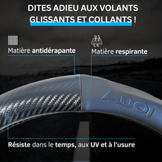 Couvre volant Audi en fibre de carbone
