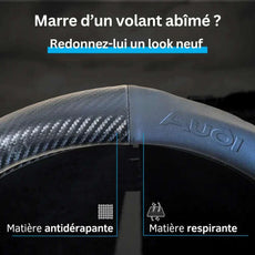 Couvre Volant Audi – Simili Cuir Effet Fibre de Carbone | Confort, Grip Antidérapant & Rénovation
