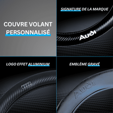 Couvre volant Audi en fibre de carbone