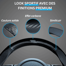 Couvre volant Audi en fibre de carbone