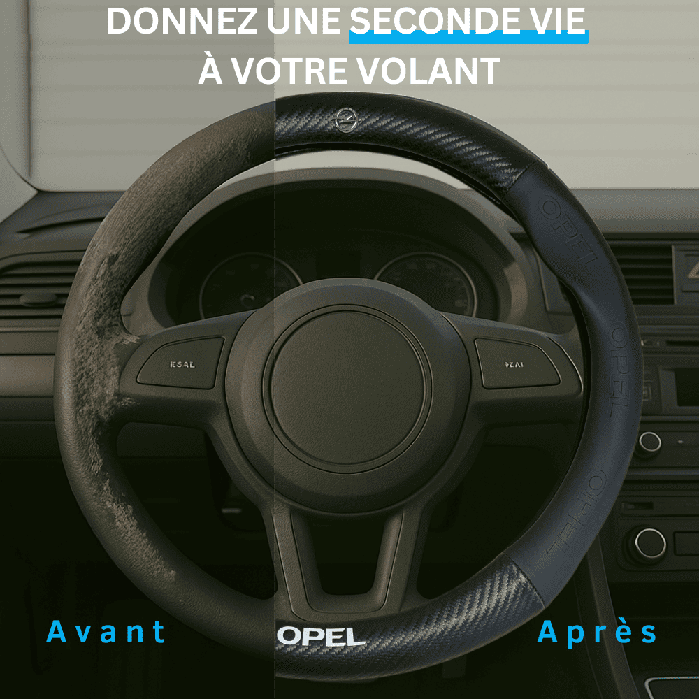 Couvre volant Opel en fibre de carbone