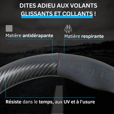 Couvre volant Opel en fibre de carbone