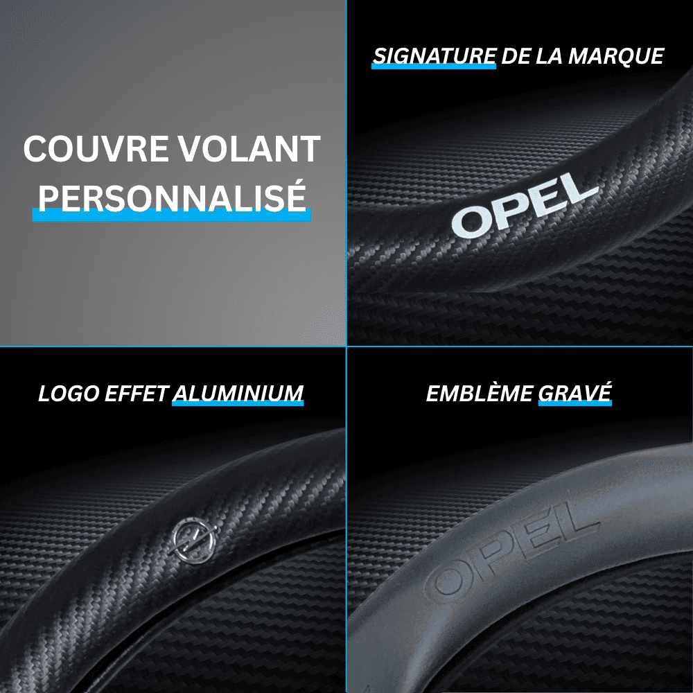 Couvre volant Opel en fibre de carbone