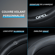 Couvre volant Opel en fibre de carbone