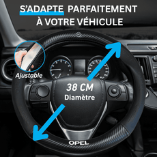 Couvre volant Opel en fibre de carbone