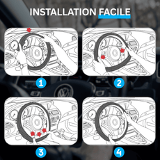 Couvre volant Opel en fibre de carbone