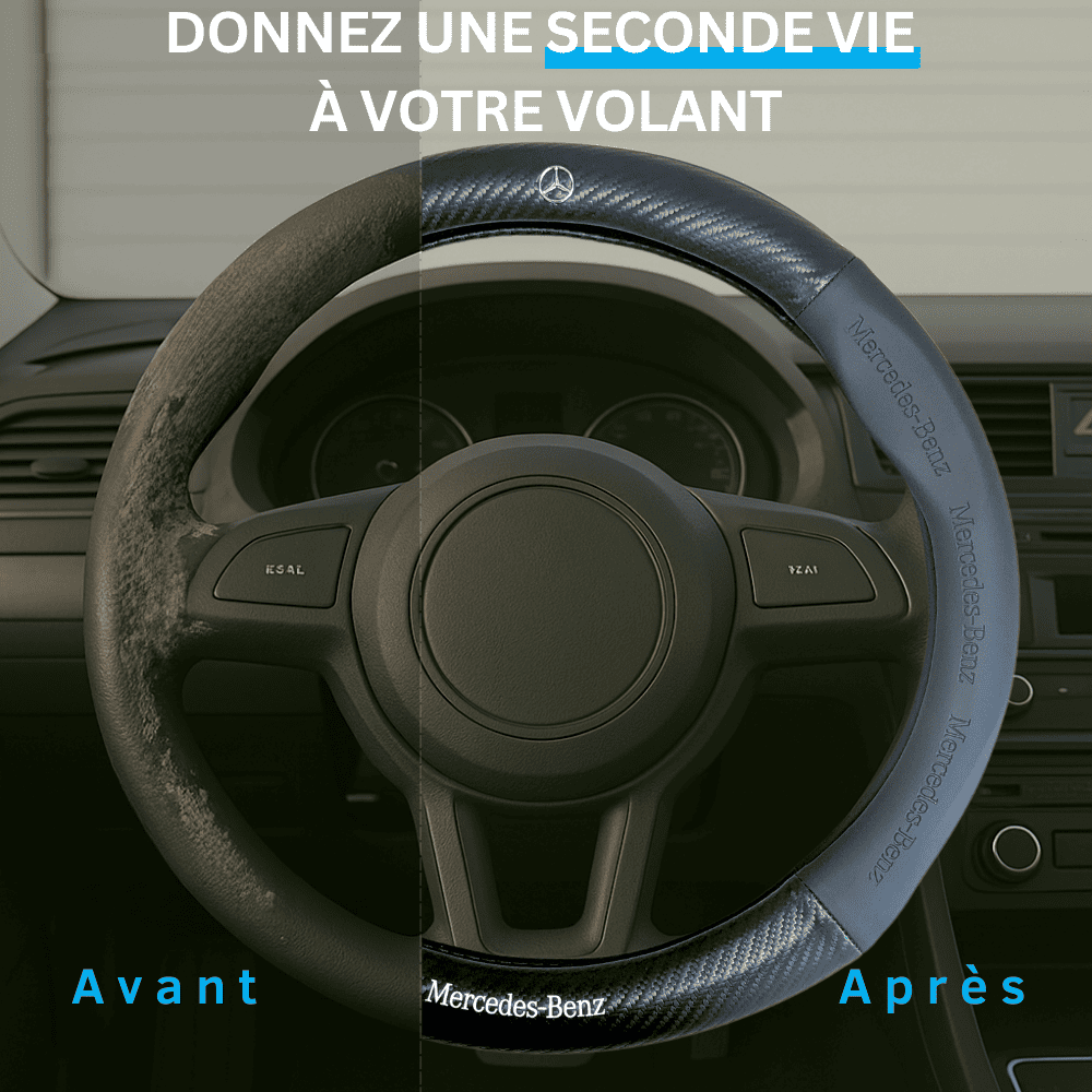 Couvre volant Mercedes en fibre de carbone