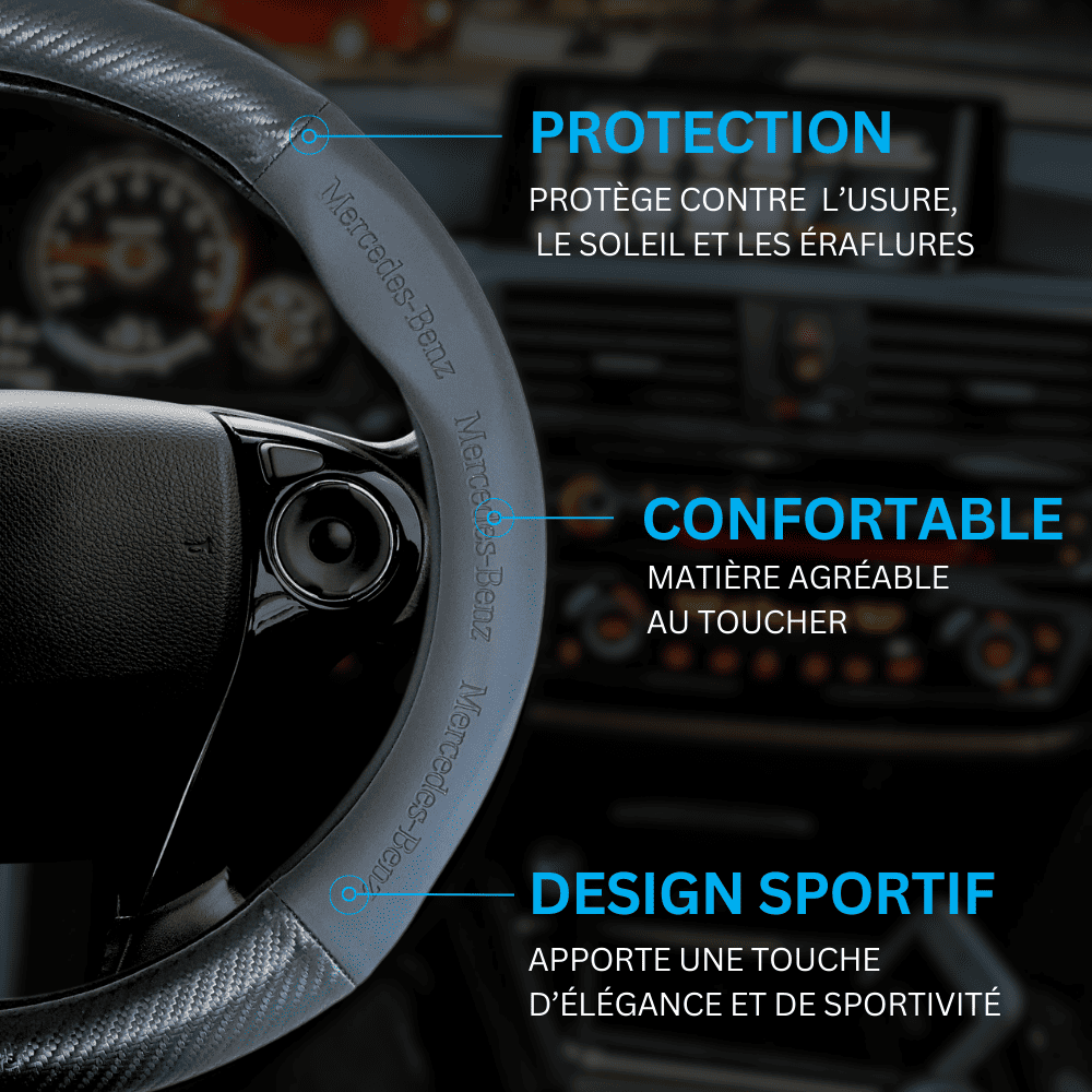 Couvre volant Mercedes en fibre de carbone