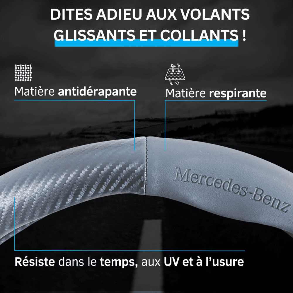Couvre volant Mercedes en fibre de carbone