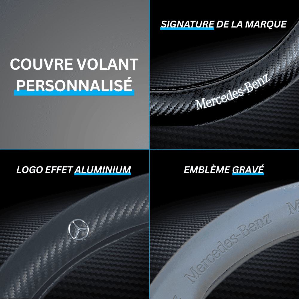 Couvre volant Mercedes en fibre de carbone