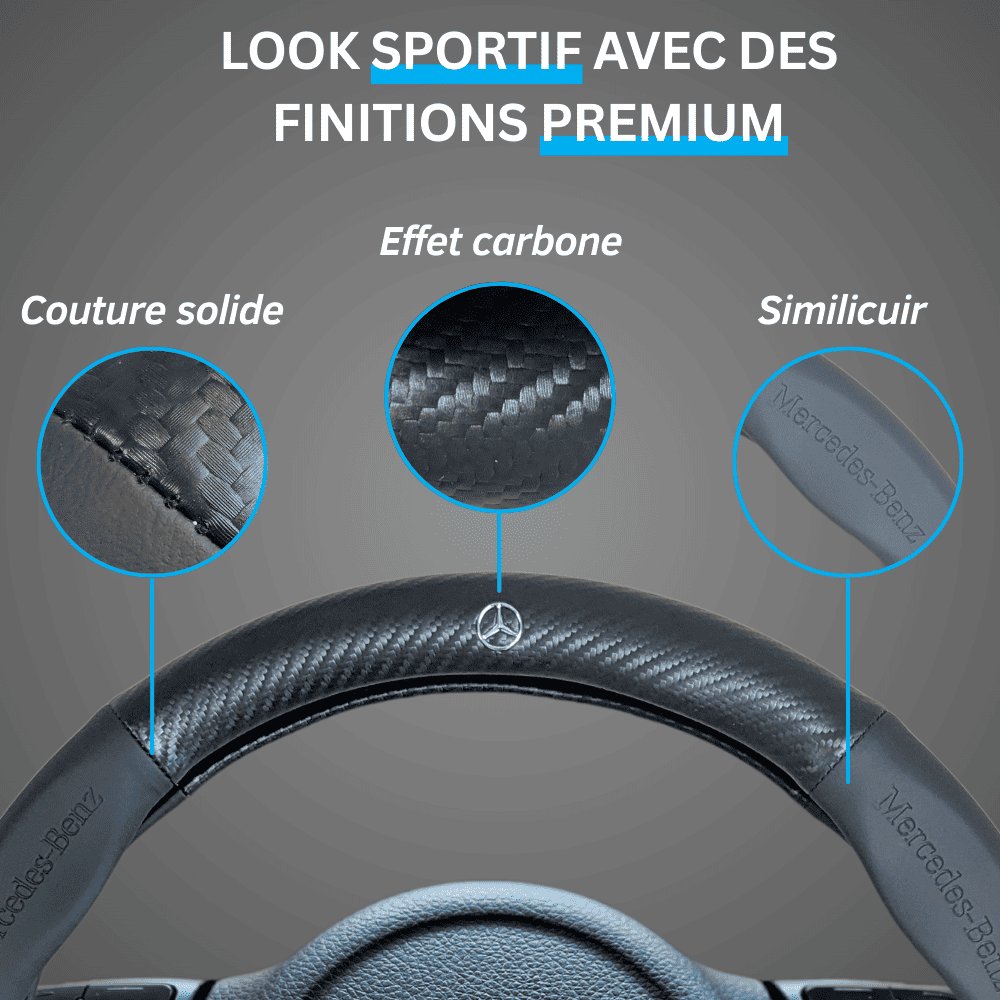 Couvre volant Mercedes en fibre de carbone