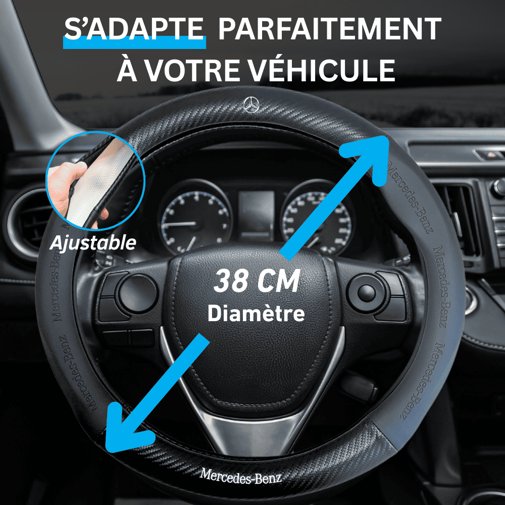 Couvre volant Mercedes en fibre de carbone