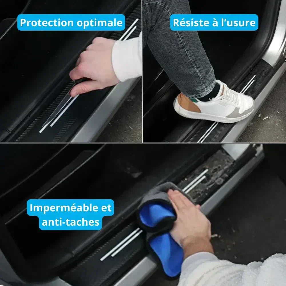 Protection bas de porte voiture noir résistant imperméable anti tache 