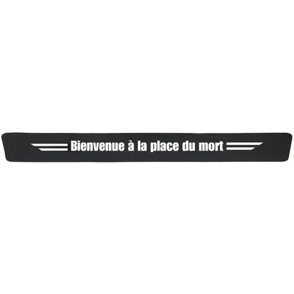 Protection seuil de porte "Bienvenue à la place du mort"