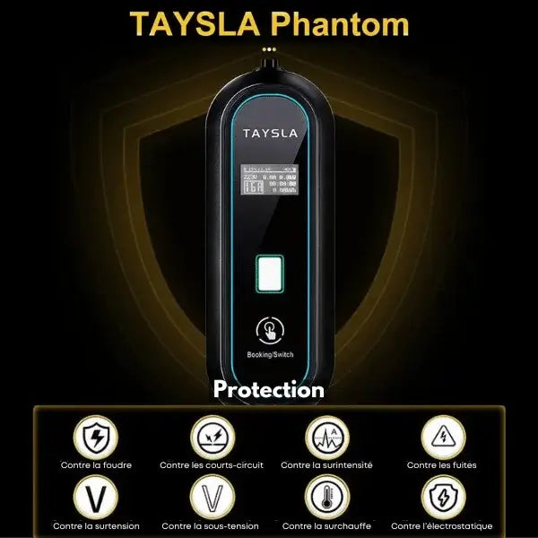 Taysla Phantom cable protection EV surchauffe surintensite surtension