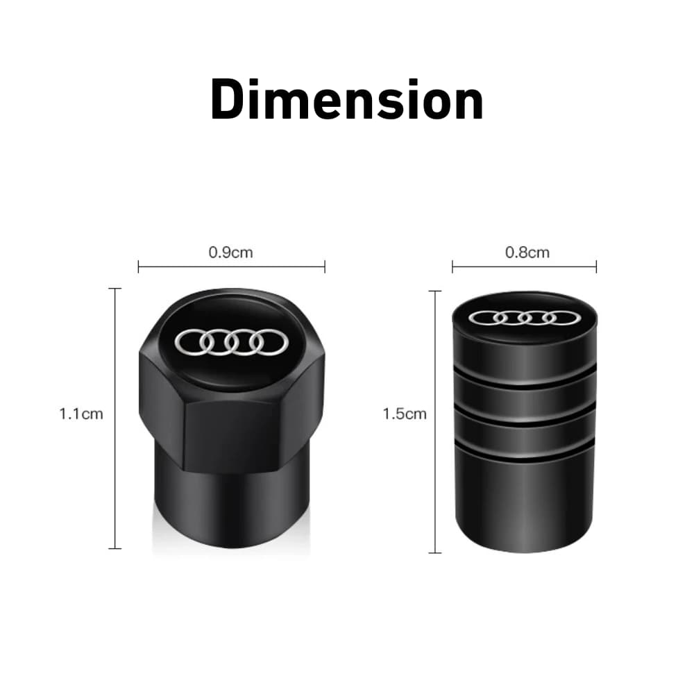 dimensions bouchons valve hexagone cylindre Audi