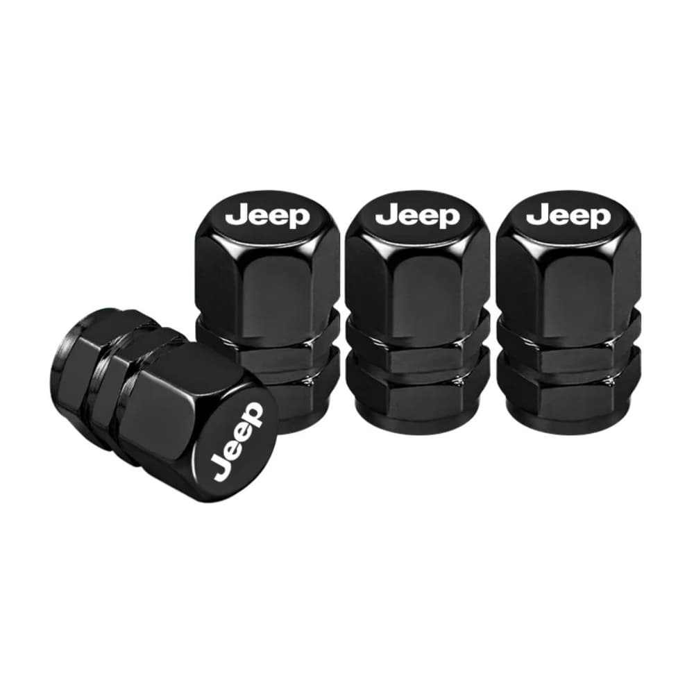 Bouchons de valve noir pneus Jeep 