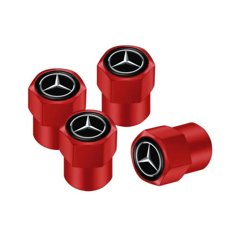 personnalisation tuning bouchons rouge hexagonal valve mercedes