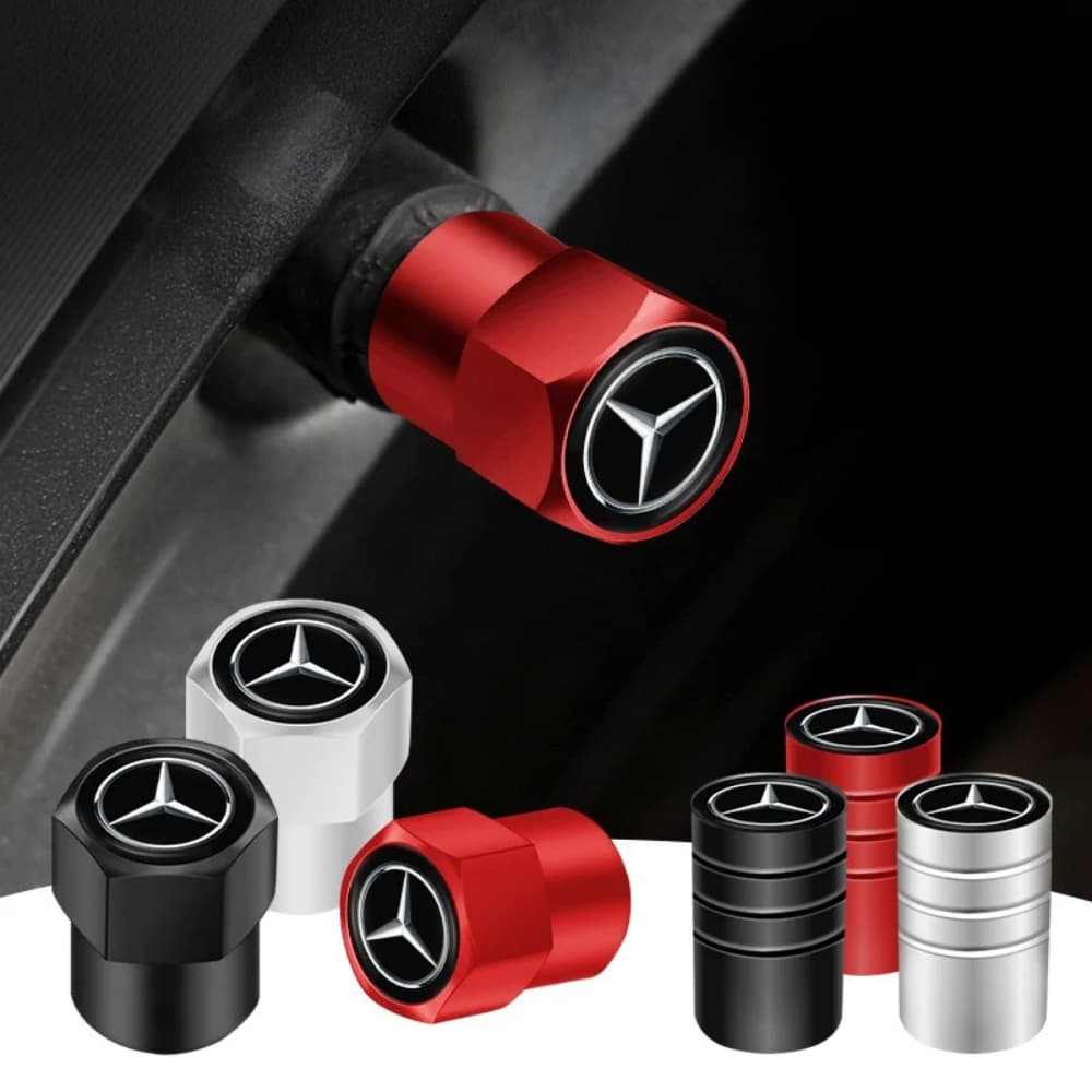 Lot de 4 bouchons de valve de pneu de roue de voiture Lot de 4 bouchons de valve de pneu de roue de voiture