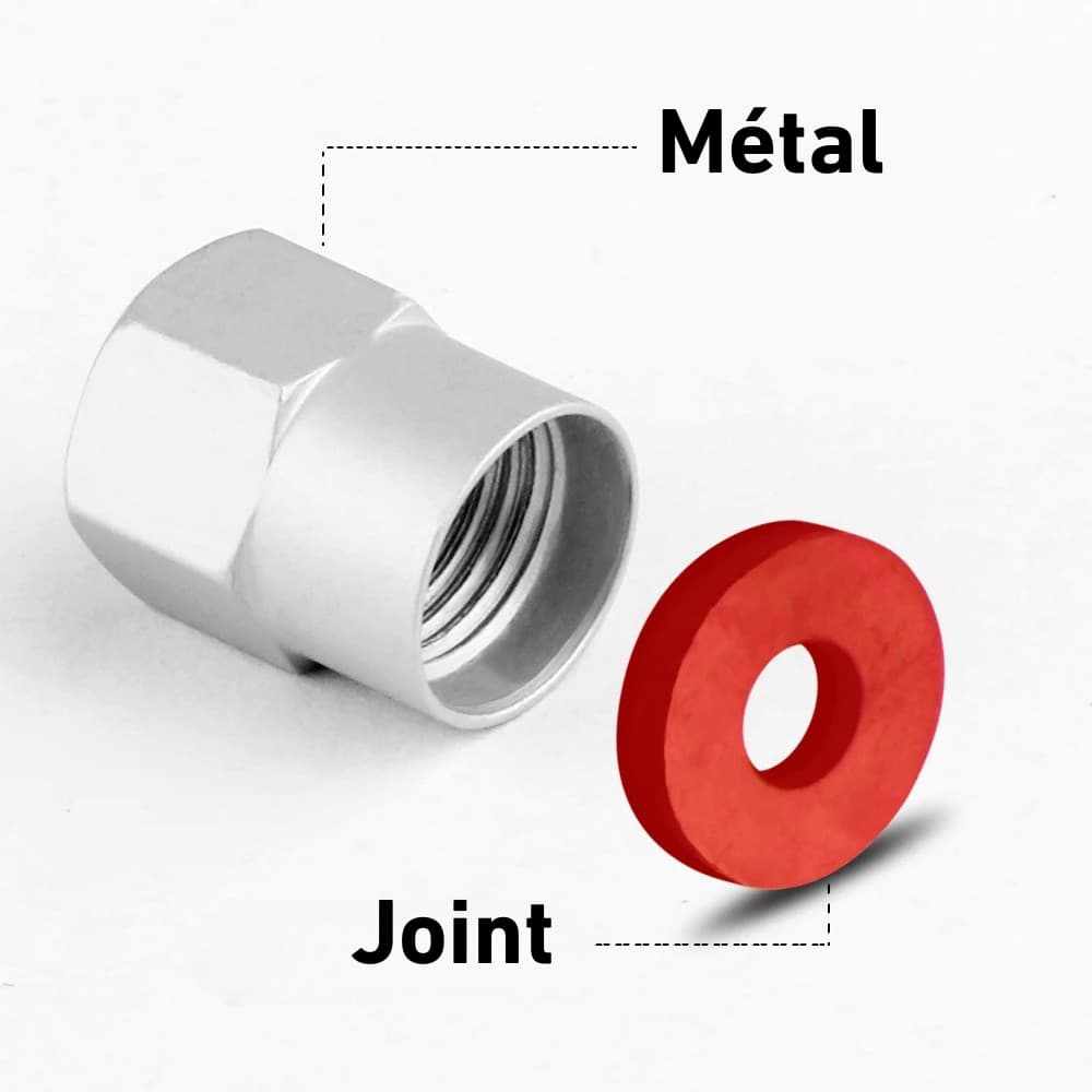 bouchon valve metal joint anti poussiere