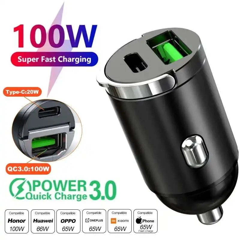 Chargeur prise allume-cigare type C 20W USB 100W