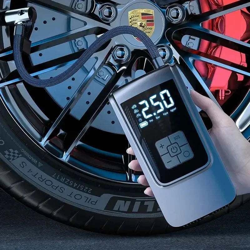 YUGUANG Compresseur à Air Portatif, 6000mAh Pompe à Air Électrique 150PSI Pompe a Velo Electrique avec écran Tactile LCD Numérique Gonfleur Pneus Voiture Rechargeable pour Vélo,Moto,Scoote,Balle YUGUANG Compresseur à Air Portatif, 6000mAh Pompe à Air Électrique 150PSI Pompe a Velo Electrique avec écran Tactile LCD Numérique Gonfleur Pneus Voiture Rechargeable pour Vélo,Moto,Scoote,Balle