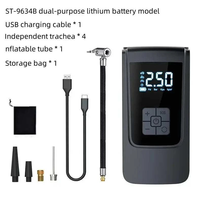 Compresseur d'air électrique portable sans fil allume-cigares