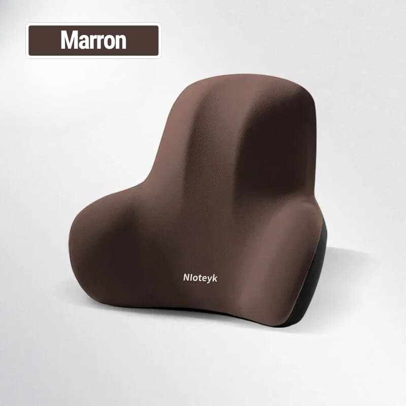 coussin lombaire dos voiture marron