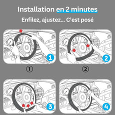Couvre Volant BMW – Simili Cuir Effet Fibre de Carbone | Confort, Grip Antidérapant & Rénovation