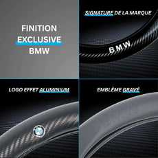 Couvre Volant BMW – Simili Cuir Effet Fibre de Carbone | Confort, Grip Antidérapant & Rénovation