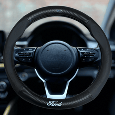 Couvre volant en fibre de carbone Ford noir Kuga, EcoSport, Edge, B-Max, Tourneo, Tourneo Custom, Transit Connect, Transit Custom, Transit, Mustang, Mustang Mach-E