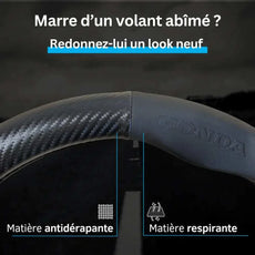 Couvre Volant Honda – Simili Cuir Effet Fibre de Carbone | Confort, Grip Antidérapant & Rénovation