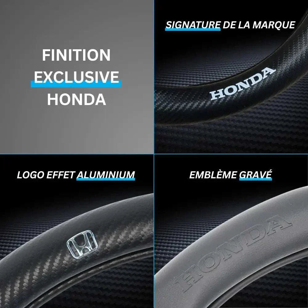 Couvre Volant Honda – Simili Cuir Effet Fibre de Carbone | Confort, Grip Antidérapant & Rénovation