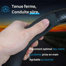 Couvre Volant Hyundai – Simili Cuir Effet Fibre de Carbone | Confort, Grip Antidérapant & Rénovation