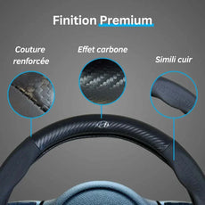Couvre Volant Hyundai – Simili Cuir Effet Fibre de Carbone | Confort, Grip Antidérapant & Rénovation