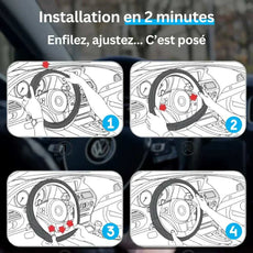Couvre Volant Hyundai – Simili Cuir Effet Fibre de Carbone | Confort, Grip Antidérapant & Rénovation
