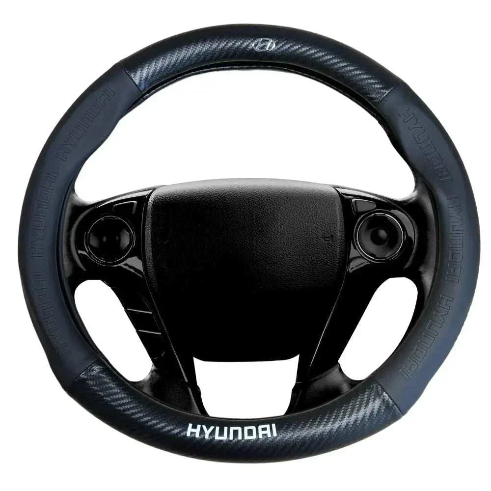 Couvre volant Hyundai compatible i10, i20, i30, i40, iX20, iX35, Bayon, Kona, Tucson, Santa Fe, Terracan, Getz, Accent, Elantra